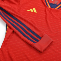 Spain Long Sleeve Jersey Home Player Version World Cup 2022