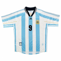 Argentina BATISTUTA #9 Retro Jersey Home World Cup 1998