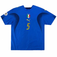 F.CANNAVARO #5 Italy Retro Home Jersey World Cup 2006