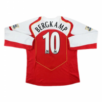 Arsenal Bergkamp #10 Retro Long Sleeve Jersey Home 2004/05