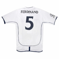 England Ferdinand #5 Retro Jersey Home Replica World Cup 2002
