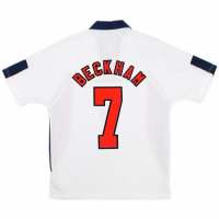 England Beckham #7 Retro Jersey Home Replica World Cup 1998