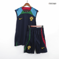 Portugal Sleeveless Training Kit (Top+Shorts) Navy 2022/23