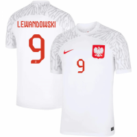 Poland Lewandowski #9 Jersey Home Replica World Cup 2022