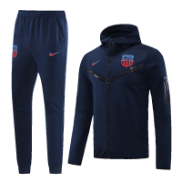 Barcelona Hoodie Sweatshirt Kit(Top+Pants) Navy 2022/23