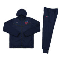 Barcelona Hoodie Sweatshirt Kit(Top+Pants) Navy 2022/23