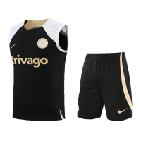 Chelsea Sleeveless Training Kit (Top+Shorts) Black 2023/24