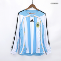 Retro Argentina Home Long Sleeve Jersey World Cup 2006