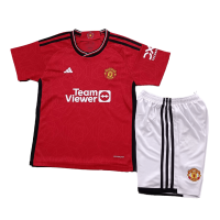 Kids Manchester United Home Whole Kit Jersey+Shorts+Socks 2023/24