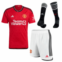 [Super Replica] Manchester United Home Whole Kit Jersey+Shorts+Socks 2023/24