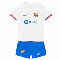 Kids Barcelona Away Jersey Kit 2023/24