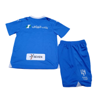 Kids Al Hilal Home Whole Jersey Kit(Jersey+Shorts+Socks) 2023/24