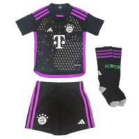 Kids Bayern Munich Away Whole Kit Jersey+Shorts+Socks 2023/24
