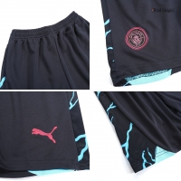 Kids Manchester City Third Whole Kit(Jersey+Shorts+Socks) 2023/24