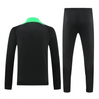 Kids Liverpool Zipper Sweatshirt Kit(Top+Pants) Black 2023/24