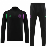 Kids Bayern Munich Zipper Sweatshirt Kit(Top+Pants) Black 2023/24