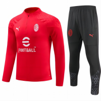 AC Milan Zipper Sweatshirt Kit(Top+Pants) Red 2023/24