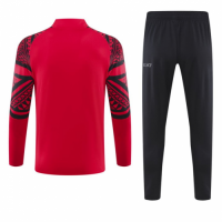 Napoli Zipper Sweatshirt Kit(Top+Pants) Red 2023/24