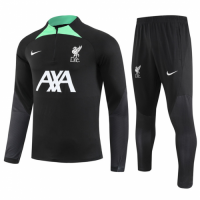 Liverpool Zipper Sweat Kit(Top+Pants) Black 2023/24