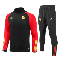 Roma Zipper Sweatshirt Kit(Top+Pants) Black 2023/24