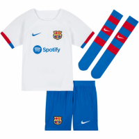 Kids Barcelona Away Whole Kit(Jersey+Shorts+Socks) 2023/24