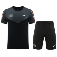 NK-ND03 Customize Team Jersey Kit(Shirt+Short) Black&Gray