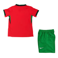 Kids Portugal Home Kit Jersey+Shorts Euro 2024