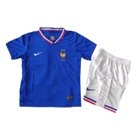 Kids France Home Full Jersey Kit Euro 2024