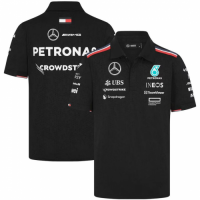 [Super Replica] Mercedes AMG Petronas F1 Team Polo - Black 2024