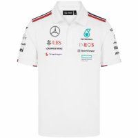 Mercedes AMG Petronas F1 Team Polo - White 2024