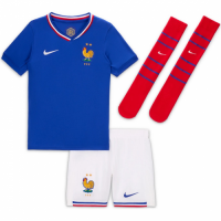 Kids France Home Full Jersey Kit Euro 2024