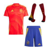 Spain Home Whole Kit(Jersey+Shorts+Socks) Euro 2024