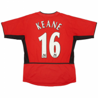 Keane #16 Manchester United Retro Jersey Home 2002/04