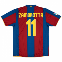 Zambrotta #11 Barcelona Retro Home Jersey 50-Years Anniversary 2007/08