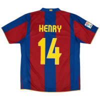 Henry #14 Barcelona Retro Home Jersey 50-Years Anniversary 2007/08