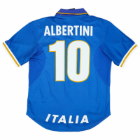 Albertini #10 Italy Retro Jersey Home Euro Cup 1996