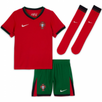 Kids Portugal Home Whole Kit(Jersey+Shorts+Socks) Euro 2024