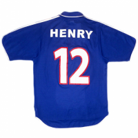 HENRY #12 France Retro Jersey Home Eurp Cup 2000
