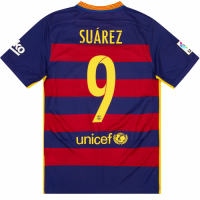 Suárez #9 Barcelona Retro Jersey Home 2015/16