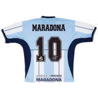Maradona #10 Argentina Farewell Diego Testimonial Retro Jersey 2001