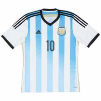 Messi #10 Argentina Retro Home Jersey 2014/15