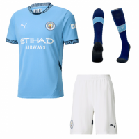 Manchester City Home Whole Kit(Jersey+Shorts+Socks) 2024/25