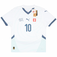 Xhaka #10 Switzerland Away Jersey Euro 2024