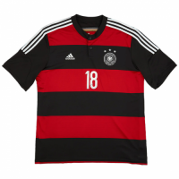 Kroos #18 Germany Retro Away Jersey World Cup 2014