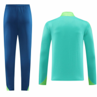 Brazil Zipper Sweatshirt Kit Top+Pants Green 2024/25