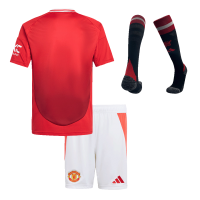 Kids Manchester United Home Full Kit(Jersey+Shorts+Socks) 2024/25