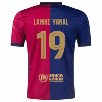 [Super Replica] LAMINE YAMAL #19 Barcelona Home Jersey 2024/25 - UCL Font