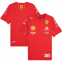 [Super Replica] Scuderia Ferrari F1 Racing Team Charles Leclerc Driver T-Shirt 2024