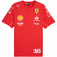 [Super Replica] Scuderia Ferrari F1 Racing Team Charles Leclerc Driver T-Shirt 2024