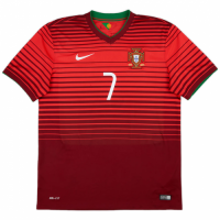 RONALDO #7 Retro Portugal Home Jersey 2014